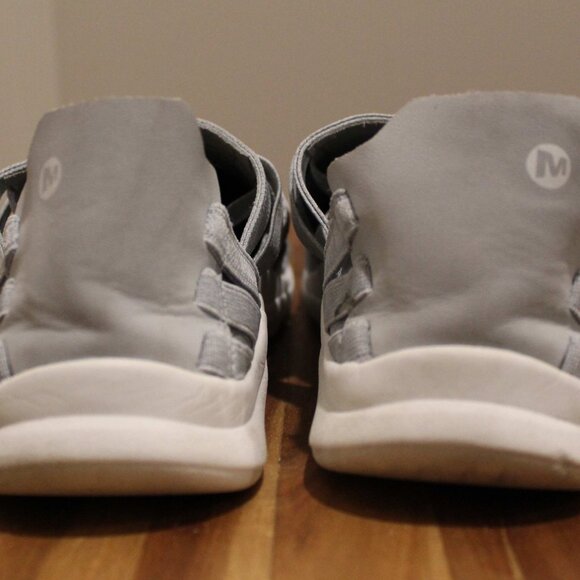 Gray Casual Stretch Weave Merrell Slip Ons - Sz 9 - Picture 4 of 7